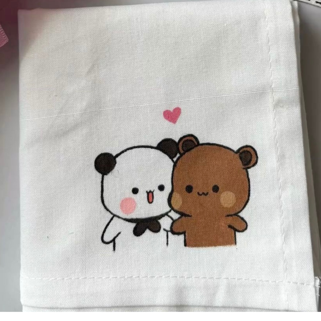 Handmade Art on Handkerchief - Couple Gift (Name Customization Available)