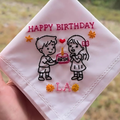 Customized Happy Birthday Couple Handkerchief