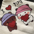 Cute I Love You Handkerchief (Name Customization Available)